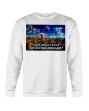 love hot air balloons sky adventure lqt pml Crewneck Sweatshirt tile