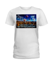 love hot air balloons sky adventure lqt pml Ladies T-Shirt tile