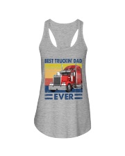 vintage best trucking dad ever Ladies Flowy Tank tile