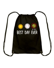 baseball best day ever Drawstring Bag tile
