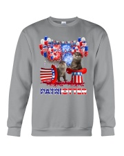 otter us flag Crewneck Sweatshirt tile