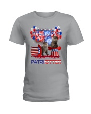 otter us flag Ladies T-Shirt tile