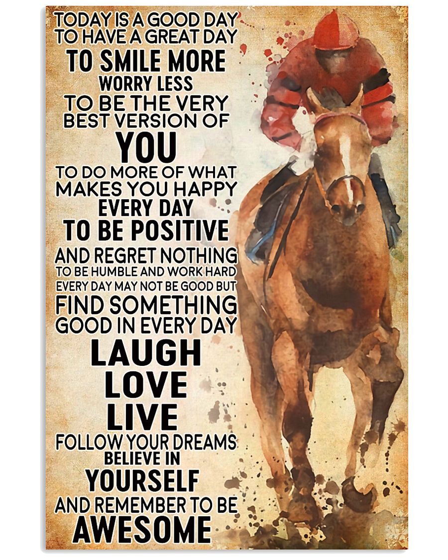 horse riding today 24x36 Poster