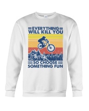 biking something fun Crewneck Sweatshirt tile