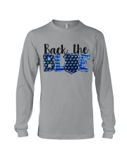 back the blue police Long Sleeve Tee tile