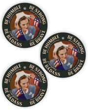 LIMITED EDITION - BE STRONG - 80314TU Circle Ornament (Wood tile