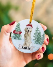 LIMITED EDITION - Golden Retriever - 90077TU Circle ornament - single (porcelain) aos-circle-ornament-single-porcelain-lifestyles-09