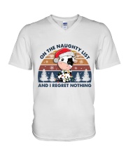 LIMITED EDITION - MERRY CHRISTMAS COW - 80120P V-Neck T-Shirt tile