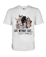 LIMITED EDITION - CAT LOVERS - 9896A V-Neck T-Shirt tile