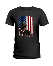 LIMITED EDITION - DACHSHUND AMERICAN FLAG - 9301P Ladies T-Shirt tile