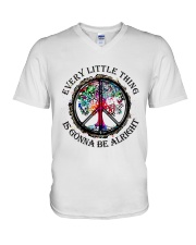 LIMITED EDITION - HIPPIE PEACE SIGN - 9310P V-Neck T-Shirt tile