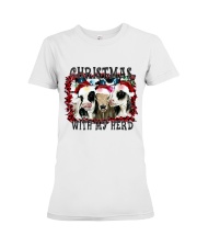 LIMITED EDITION - FARMER CHRISTMAS COWS - 80129P Premium Fit Ladies Tee tile