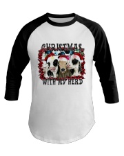 LIMITED EDITION - FARMER CHRISTMAS COWS - 80129P Baseball Tee tile