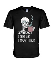 LIMITED EDITION I DRINK AND I KNOW THINGS 7544J V-Neck T-Shirt tile