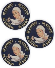 LIMITED EDITION - BE STRONG - 80316TU Circle Ornament (Wood tile