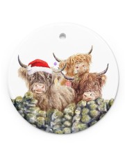 LIMITED EDITION - CHRISTMAS COW LOVER - 80289P Circle ornament - single (porcelain) front
