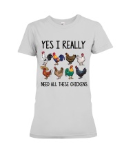 LIMITED EDITION - FARMER FUNNY CHICKEN 80135P Premium Fit Ladies Tee tile