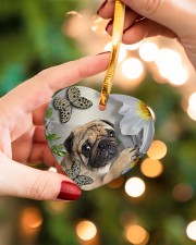 LIMITED EDITION - DOG PUG LOVERS 10942A Heart ornament - single (porcelain) aos-heart-ornament-single-porcelain-lifestyles-09