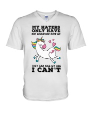 LIMITED EDITION - FUNNY UNICORN - 6848P V-Neck T-Shirt tile
