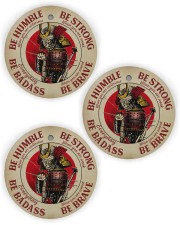 LIMITED EDITION - BE STRONG - 80313TU Circle Ornament (Wood tile