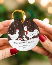 LIMITED EDITION - FARMER CHICKEN LOVERS - 6941P Circle ornament - single (porcelain) aos-circle-ornament-single-porcelain-lifestyles-08