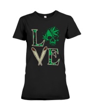 LIMITED EDITION - LOVE 420 SKULL T SHIRT 9383P Premium Fit Ladies Tee tile