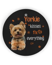 LIMITED EDITION - DOG YORKSHIRE LOVERS 90053A Circle Ornament (Wood tile