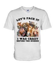LIMITED EDITION - FARMER LOVE HORSES- 6887P V-Neck T-Shirt tile