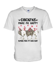 LIMITED EDITION - FARMER LOVE CHICKENS - 80177P V-Neck T-Shirt tile