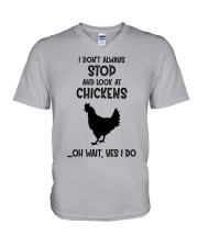 LIMITED EDITION - FARMER FUNNY CHICKEN - 6857P V-Neck T-Shirt tile