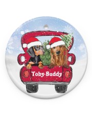 LIMITED EDITION - DACHSUND - 80233TU Circle ornament - single (porcelain) front