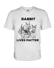 LIMITED EDITION - RABBIT LIVES MATTER - 6811PP V-Neck T-Shirt tile