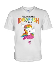 LIMITED EDITION - FUNNY UNICORN - 6841PP V-Neck T-Shirt tile