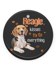 LIMITED EDITION - DOG BEAGLE LOVERS 90102A Circle ornament - single (porcelain) front