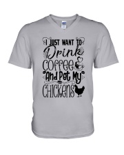 LIMITED EDITION - FARMER FUNNY CHICKEN 80279P V-Neck T-Shirt tile