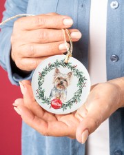 LIMITED EDITION - YORKIE - 10911TU Circle ornament - single (porcelain) aos-circle-ornament-single-porcelain-lifestyles-01