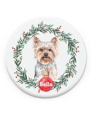 LIMITED EDITION - YORKIE - 10911TU Circle ornament - single (porcelain) front
