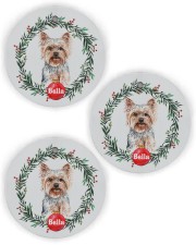 LIMITED EDITION - YORKIE - 10911TU Circle Ornament (Wood tile