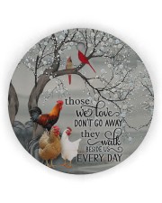 LIMITED EDITION - CHRISTMAS CHICKEN LOVER - 80266P Circle Ornament (Wood tile