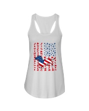 LIMITED EDITION - DACHSHUND USA FLAG - 9302P Ladies Flowy Tank tile