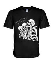 LIMITED EDITION - SKULL T SHIRT 10255A V-Neck T-Shirt tile