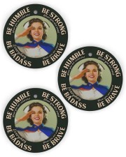 LIMITED EDITION - BE STRONG - 90163TU Circle Ornament (Wood tile