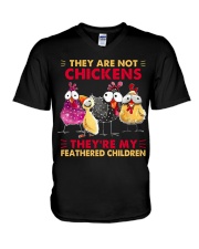 LIMITED EDITION - FARMER FUNNY CHICKENS - 80168P V-Neck T-Shirt tile