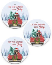 LIMITED EDITION - DACHSHUND JOLLY - 80232TU Circle Ornament (Porcelain) tile