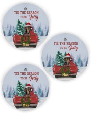 LIMITED EDITION - DACHSHUND JOLLY - 80232TU Circle Ornament (Wood tile
