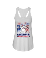LIMITED EDITION - PIT BULL AMERICAN FLAG - 9297P Ladies Flowy Tank tile