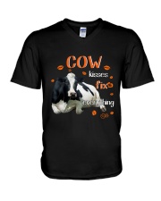 LIMITED EDITION - FARMER FUNNY COWS - 80209P V-Neck T-Shirt tile