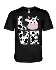 LIMITED EDITION - FARMER DAIRY COW - 80138P V-Neck T-Shirt tile