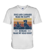 LIMITED EDITION - DOGS AND CANNABIS 9349P V-Neck T-Shirt tile