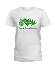 LIMITED EDITION - PEACE LOVE AND 420 - 9393P Ladies T-Shirt tile
